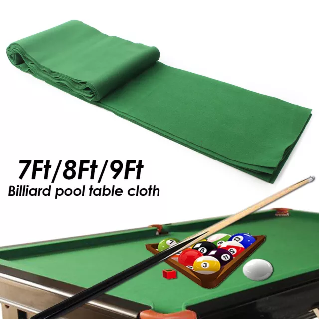 Pro Worsted Nylon Billiard Pool Table Cloth 7ft Green Mat Cover Felt Strips