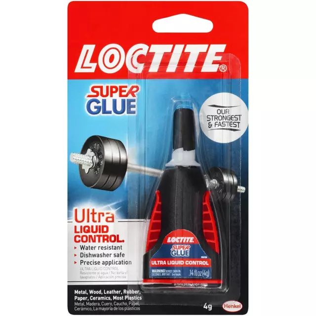 Loctite Super Glue, Ultra Liquid Control 0.14 oz (Packs of 2)