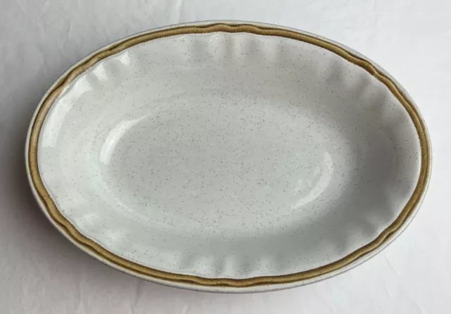 Americana Hearthside Oval Speckled Serving Stoneware Bowl Dish 2