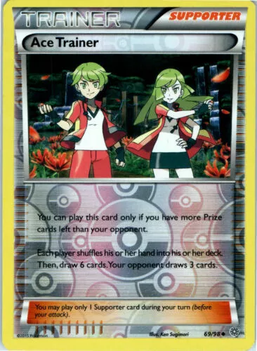 2X Ace Trainer 69/98 BRAND NEW Trainer Reverse Holo Pokemon Cards Set Lot