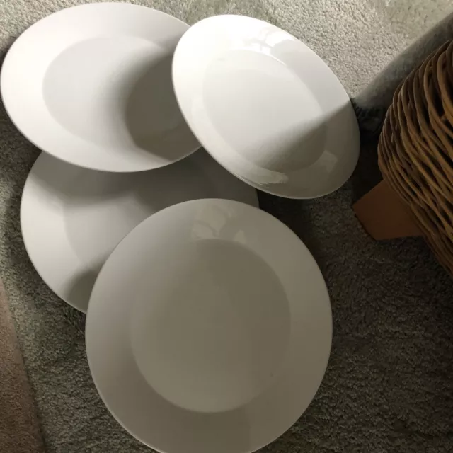 4 X M & S White Maxim Dinner Plates 27cm Marks & Spencer