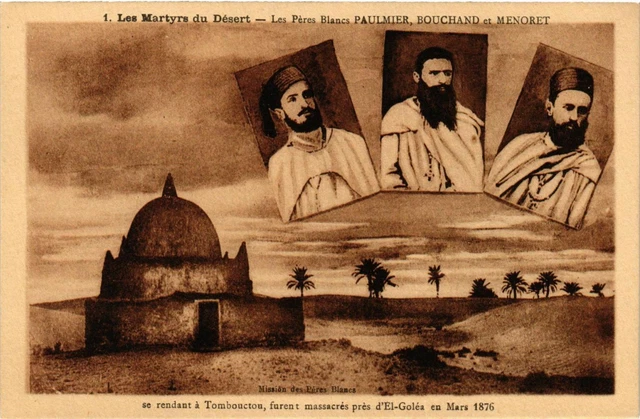 CPA AK Peres Blancs Paulmier Bouchand Menoret Martyrs Desert Algeria (794139)