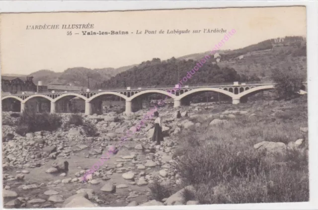 CPA 07600 Vals The Bath Bridge Of Labégude On L'Ardèche EDT Catala