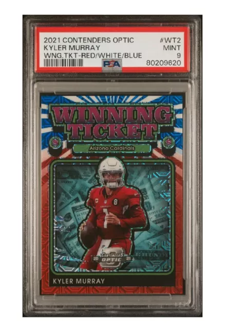 2021 Contenders Optic Winning Ticket Kyler Murray Red White & Blue /13 PSA 9