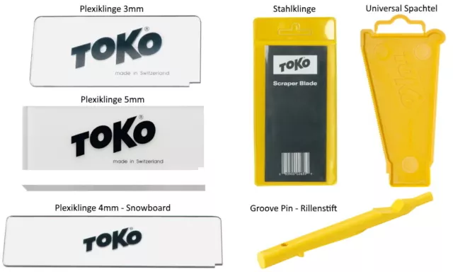 Toko Plexiklingen, Groove Pin, Stahl- & Universalspachtel, für Ski, SB & LL