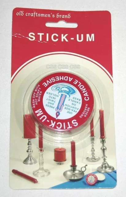 STICK-UM Candle Adhesive Glue Old Craftsmen's Indian Brand stickum