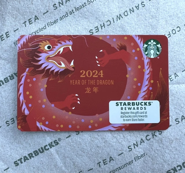 2024 STARBUCKS CARD Year Of The Dragon 1.90 PicClick