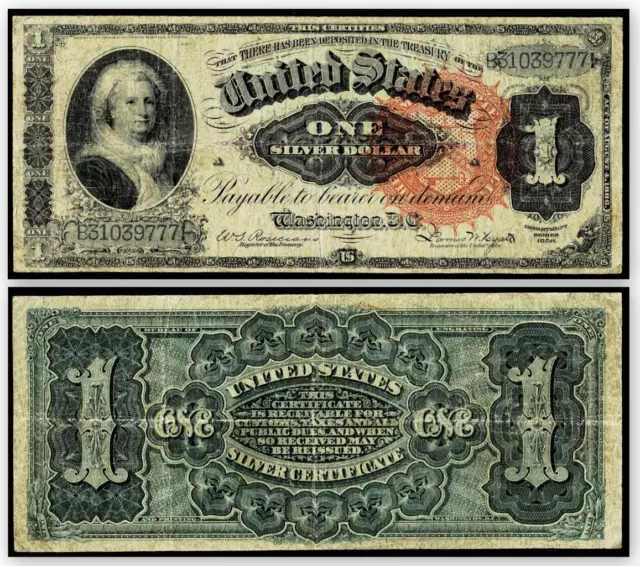 1886 $1 Martha Washington Silver Certificate Note