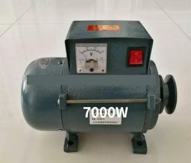 Generador de iluminación imán permanente tipo polea pequeña 220 V alta potencia 7000 W
