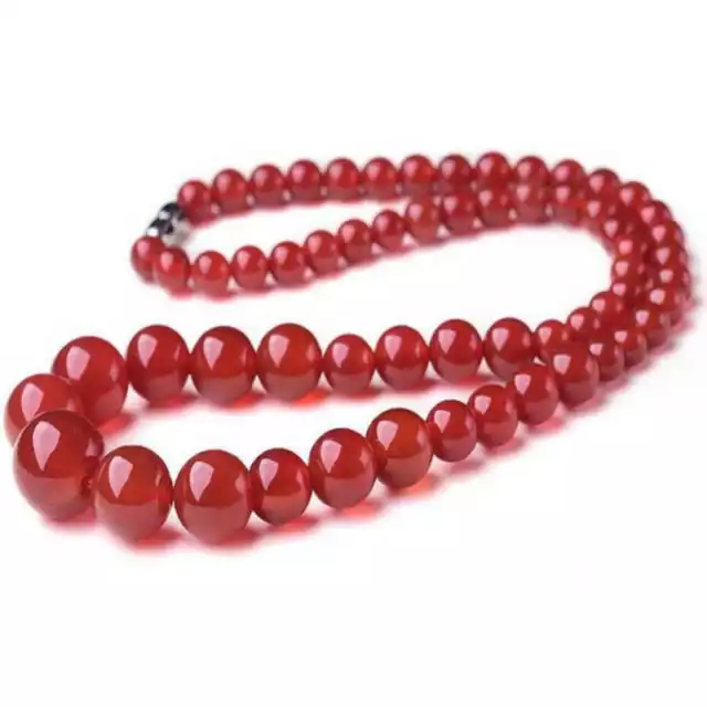 Handmade natural carnelian bead necklace 19" tower chain Easter Emotional Energy