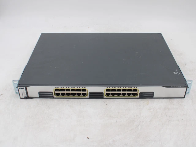 CISCO CATALYST WS-C3750G-24T-S 24 Port Gigabit Ethernet Managed Switch ...
