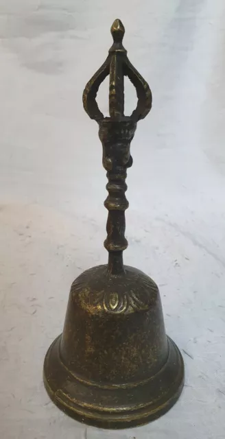 Ancienne Cloche / Clochette de Table - en Bronze Massif 22 cm