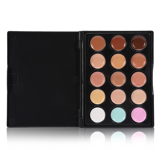 (#1) Base correctora de maquillaje profesional de 15 colores crema facial contorno TC