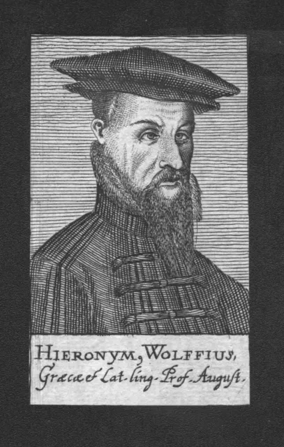 1680 - Hieronymus Wolf Humanist Philologe Professor Kupferstich Portrait