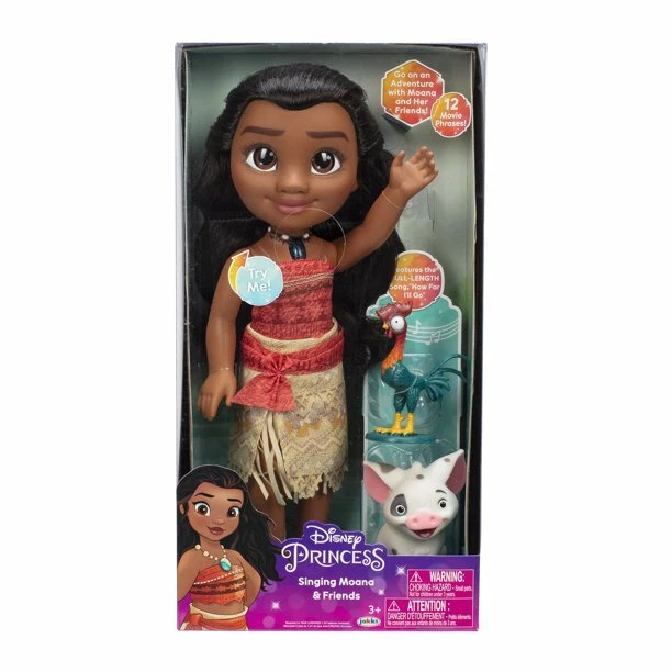 DISNEY PRINCESS MOANA 14 Inch SINGING & TALKING Doll includes Animal