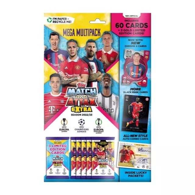 Match Attax Extra Football UEFA Ligue 2023 Cartes à Collectionner Jeu Mega Lot