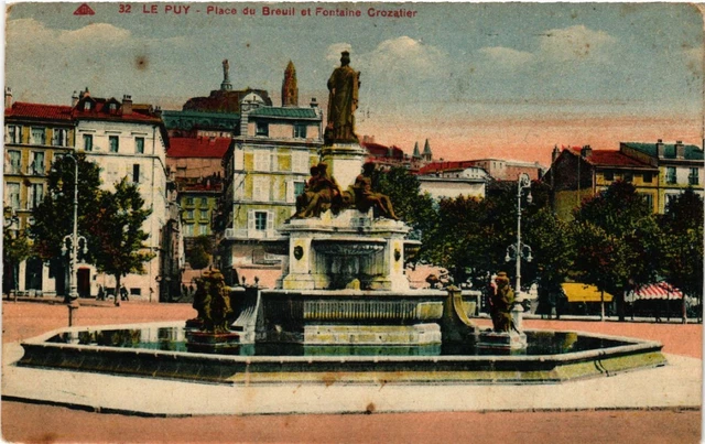 CPA Le PUY - Place du Breuil and Crozatier Fontaine (588321)