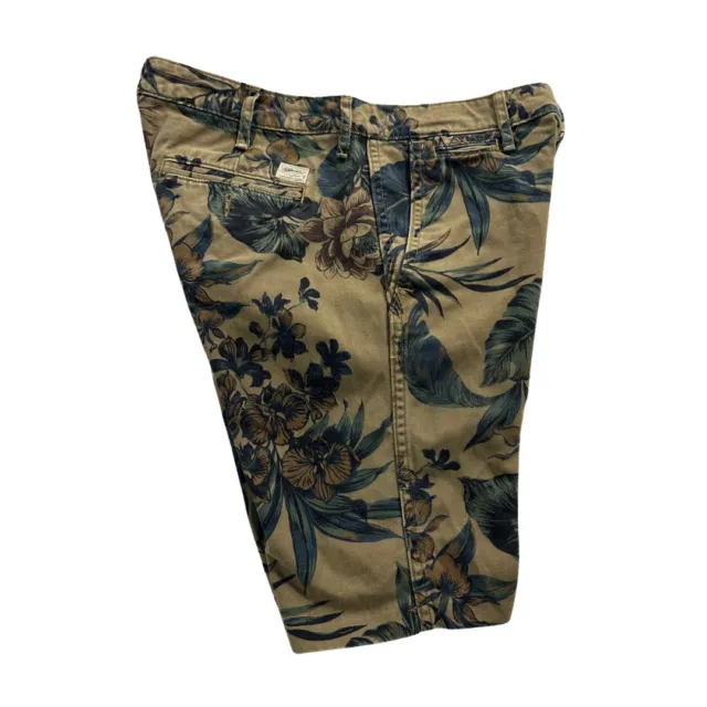 Denim & Supply By Ralph Lauren Button Fly Tropical Print Chino Shorts Sz 29