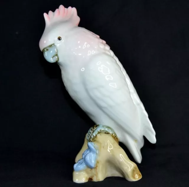 Vintage Royal Dux Porcelain Figurine Statue Bird Cockatoo Parrot Marked