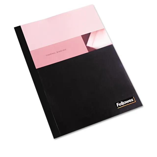 Fellowes Thermal Binding System Covers 90-Sheet Cap 11 x 8 1/2 Clear/Black