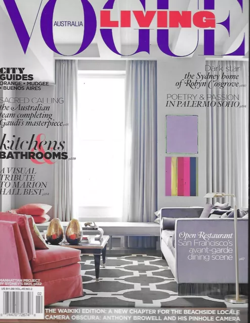 Vogue Living Magazine Kitchens and Bathrooms Robyn Cosgrove Sydney Home 2011