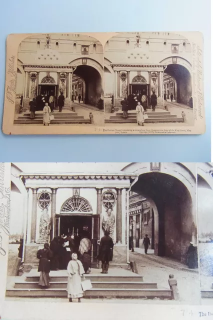 Stereofoto Underwood & Underwood 1900: Iberian Chapel Auferstehungstor IN Mosca