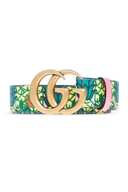 105/42 GUCCI Pineapple Gold MARMONT GG LOGO BUCKLE Unisex Belt/ Limited Edition
