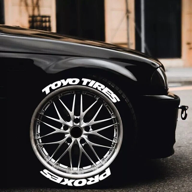 Permanent Tire Lettering Toyo Tires Proxes Tire Letter 8pcs Decals 1.25" 4 Wheel Permanent Tire Lettering Toyo Tires Proxes Tire Letter 8pcs Decals 1.25" 4 Wheel
