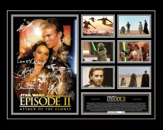Star Wars Episode II Attack Of The Clones 2002 Signed L E Framed Memorabilia