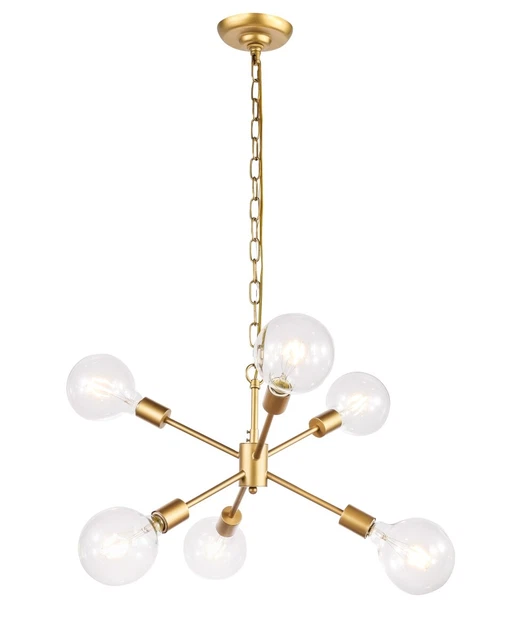 Nolan 6 Light Brass Ceiling Pendant