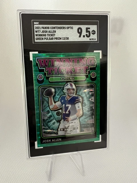 2021 Panini Contenders Optic - Winning Ticket Green Pulsar Prizm Josh Allen /30