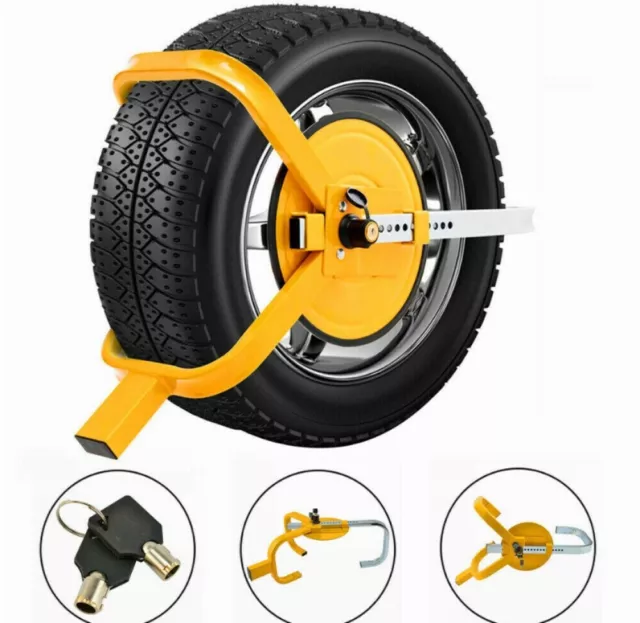 Wheel Clamp Lock Universal Security Tire Lock Anti Theft Lock Fit Most Vehicles