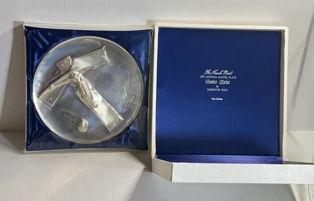 Salvador Dali 1972 Anual Easter Sterling Silver Plate First Edition No. 07747