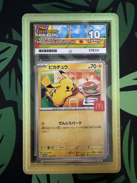 japan mcdonald pokemon card Pikachu 2025 Pokemon Japanese Mcdonald Promo #020 CGC 10 – Yamacardo