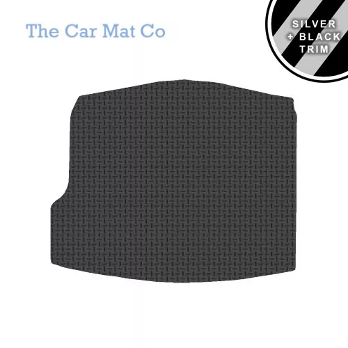 Boot Mat for Vauxhall Vectra 2003 to 2009 Tailored Rubber Silver Stripe Trim