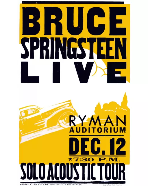 Bruce Springsteen 1997 Concert Poster - 8x10 Color Photo