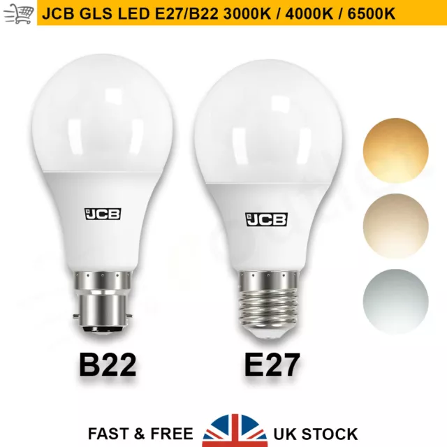 JCB LED GLS Bulbs 4.9w = 40w 8.5W = 60W 14w = 100 WATT BC B22 ES E27 3000k/6500k