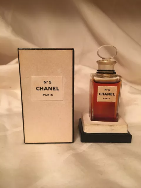 * EXTREMELY RARE VINTAGE 1940's-50's CHANEL No 5 #207 PURE PARFUM 1/4 OZ *