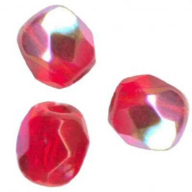20 PERLES FACETTES DE BOHEME  8 mm LIGHT SIAM AB