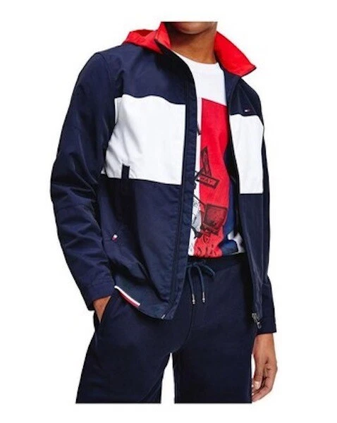 Giacca a vento Tommy Hilfiger da uomo color-blocco vela MARINA taglia XXL