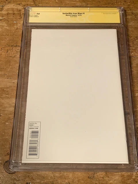 Invincible Iron Man #1 Blank Sketch Cover CGC SS 9.8 Signed Larry Lieber 2