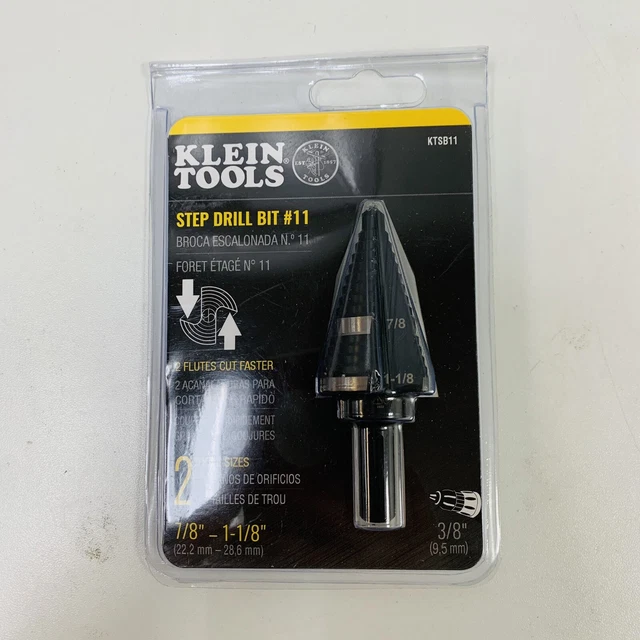 Klein Tools KTSB11 Double Fluted Step Drill Bit
