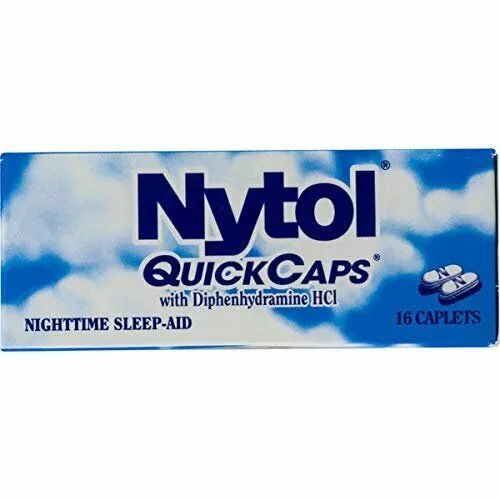 Nytol QuickCaps con difenhidramina HCL cápsulas de ayuda nocturna para dormir 16 unidades 3