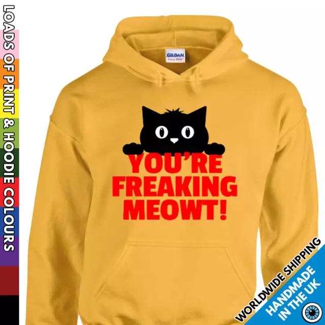 Felpa con cappuccio divertente gatto bambini - Freaking Me Out Meow - top con cappuccio gattino bambini