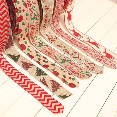 Ruban Noël Lin Flocon de Neige Noël Décoration Arbre DIY Couture Tissu 