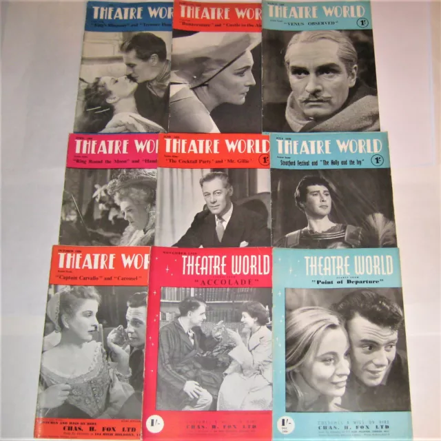 THEATRE WORLD 23 MAGAZINES UK 1943 1950 1954 1957 Stage Show West End London