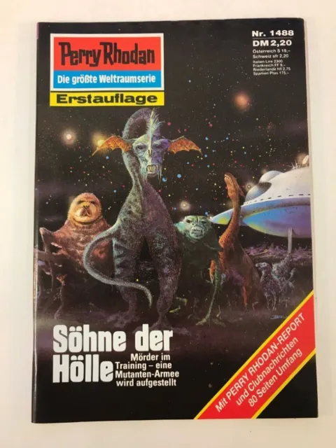 Perry Rhodan - Söhne der Hölle. Erstauflage Nr. 1488 mit Perry Rhodan Report , R