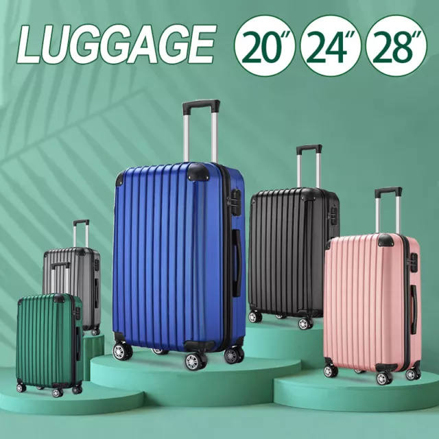 Luggage Suitcase Trolley Set Travel Storage Hard Case Lock Organiser