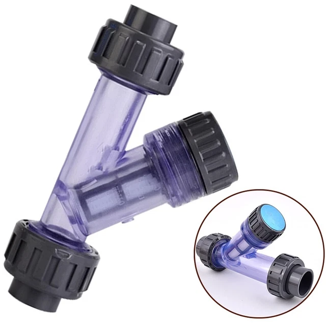 Filtre De Type Y PVC Transparent HEIBTENY - Filtre Irrigation 20-63mm - Idéal Aquarium Et Arrosage