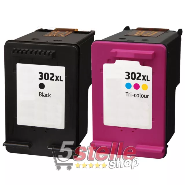 Cartucce Nero+Colore 302Xl Per Hp Deskjet 3633 3634 3635 3636 3637 3638 3639